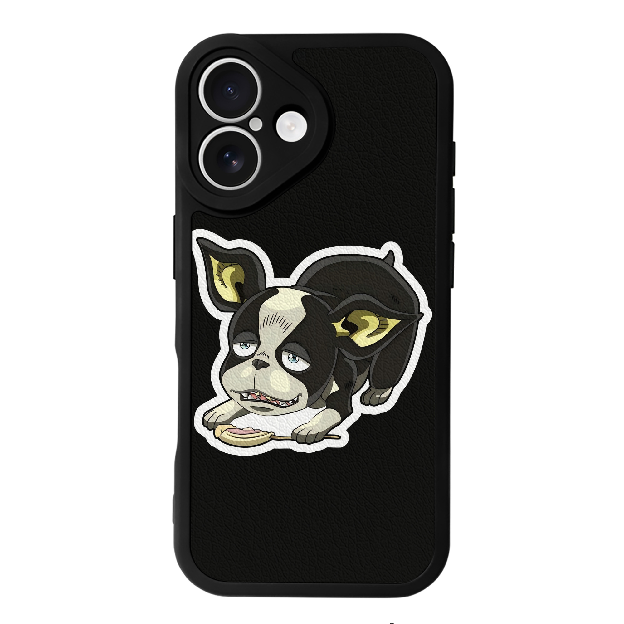 （画像用） ジョジョの奇妙な冒険 イギー JoJo's Bizarre Adventure Iggy 【iPhone 16シリーズ対応】シリコンスマホケース（レザー調） 材質：シリコン